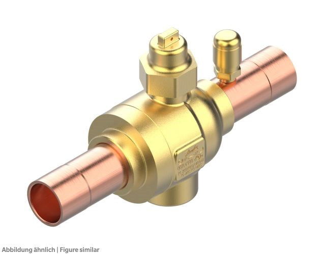 Kugelabsperrventil GBCT 18s 3/4" löt ODF CO2, mit Schraderventil, max.140 bar
