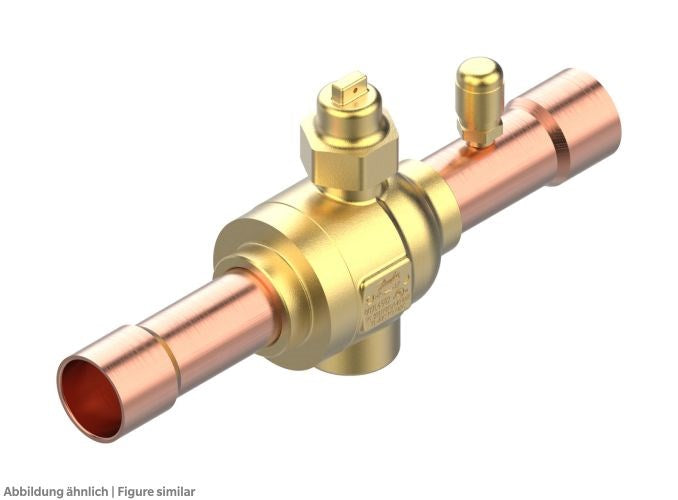 Kugelabsperrventil GBCT 22s 7/8" löt ODF CO2, mit Schraderventil, max.140 bar