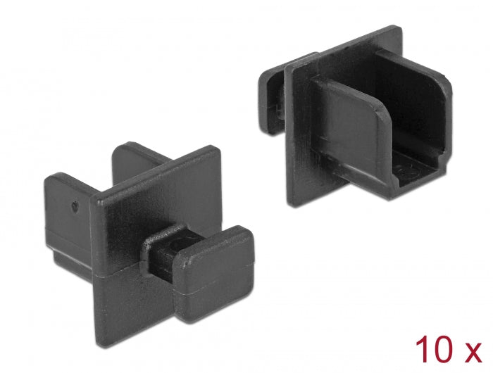 Delock Staubschutz für USB 3.0 Typ-B Buchse mit Griff 10 Stück schwarz