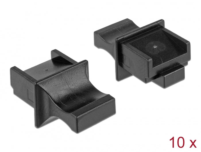 Delock Staubschutz für RJ45 Buchse mit Griff 10 Stück schwarz