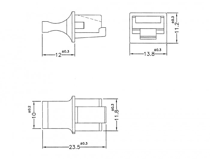 Delock Staubschutz für RJ45 Buchse mit Griff 10 Stück schwarz