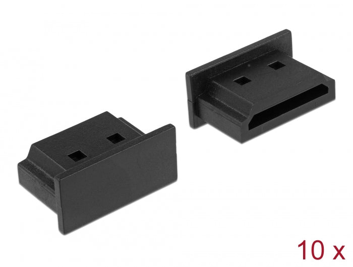Delock Staubschutz für HDMI A Buchse ohne Griff 10 Stück schwarz