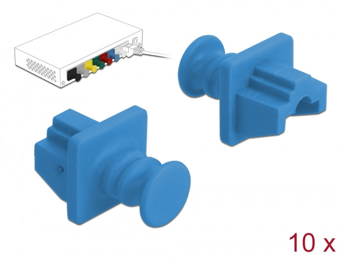 Delock Staubschutz für RJ45 Buchse 10 Stück blau