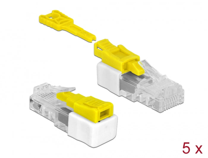 Delock RJ45 Port Blocker Set mit 5 Stück