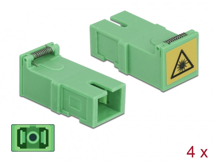 Delock LWL Kupplung mit Laserschutzklappe SC Simplex Buchse zu SC Simplex Buchse 4 Stück