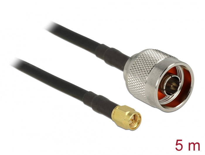 Delock Antennenkabel N Stecker > SMA Stecker CFD200/RF200 5 m low loss
