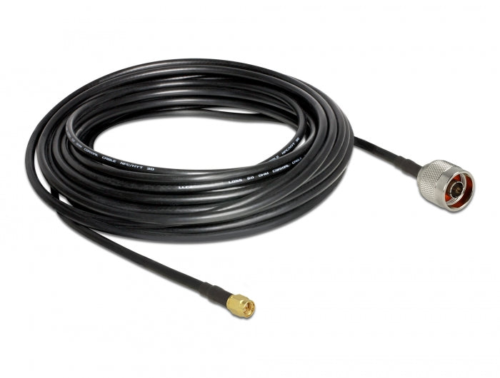 Delock Antennenkabel N Stecker > SMA Stecker CFD200 10 m low loss