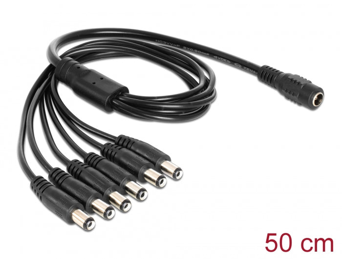 Delock Kabel DC Verteiler 5,5 x 2,1 mm 1 x Buchse > 6 x Stecker