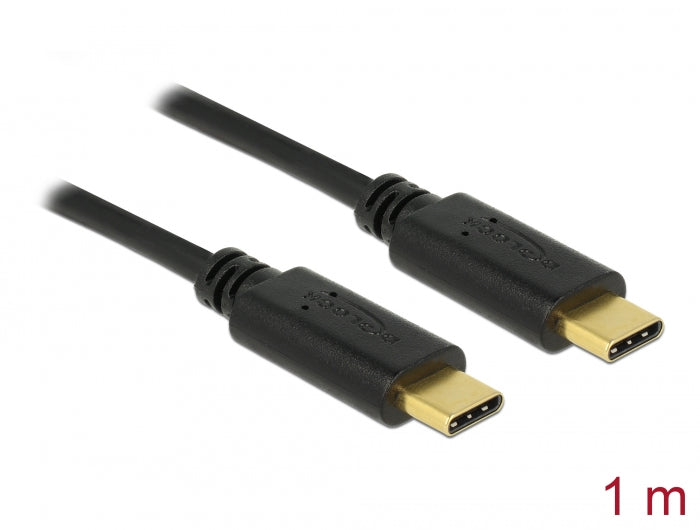 Delock USB 2.0 Kabel Type-C zu Type-C 1 m PD 5 A E-Marker