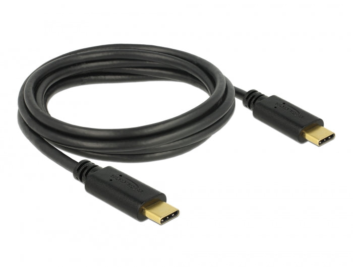 Delock USB 2.0 Kabel Type-C zu Type-C 2 m PD 5 A E-Marker