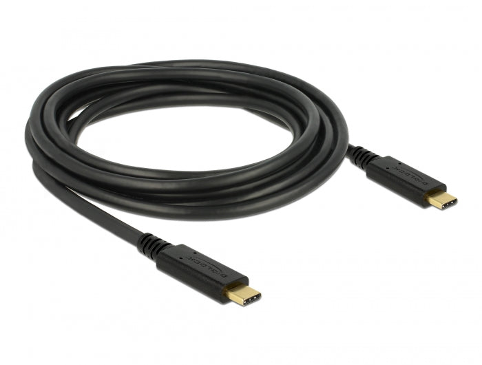 Delock USB 2.0 Kabel Type-C zu Type-C 3 m PD 5 A E-Marker
