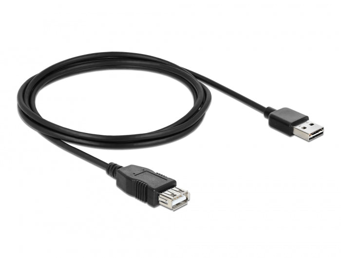 Delock Verlängerungskabel EASY-USB 2.0 Typ-A Stecker > USB 2.0 Typ-A Buchse schwarz 2 m