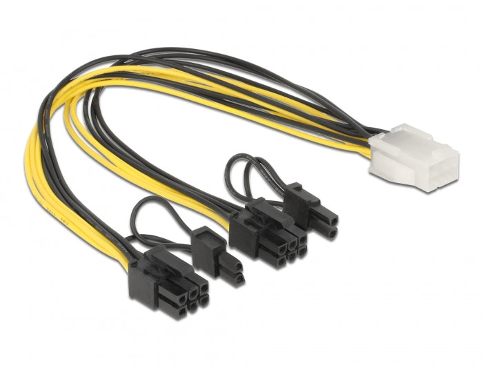 Delock PCI Express Stromkabel 6 Pin Buchse > 2 x 8 Pin Stecker 30 cm