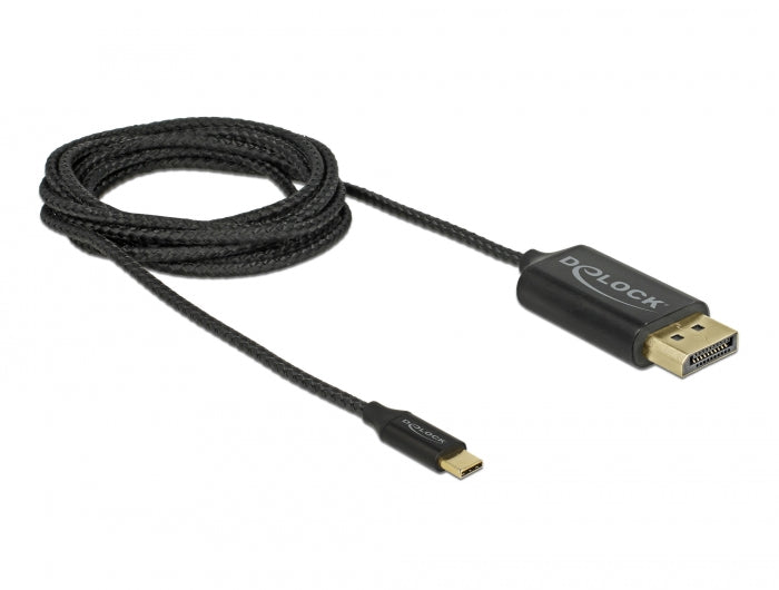 Delock USB Kabel Type-C zu DisplayPort (DP Alt Mode) 4K 60 Hz 2 m koaxial