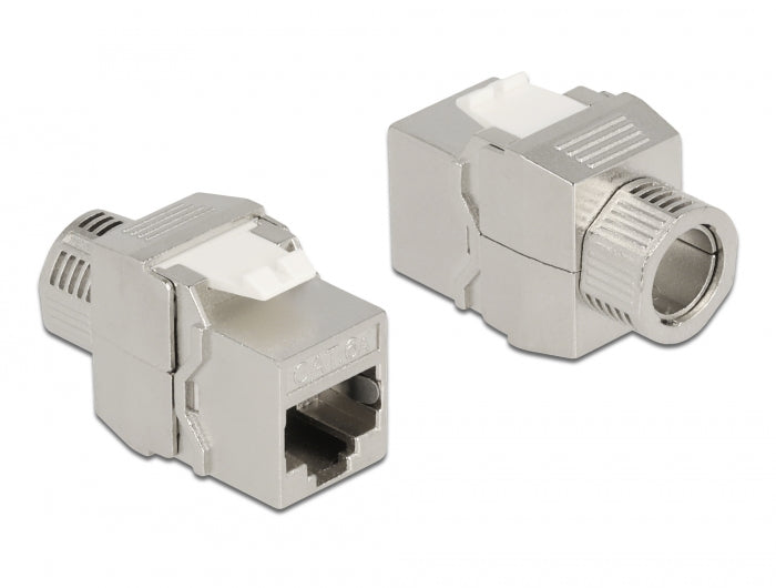 Delock Keystone Modul RJ45 Buchse zu LSA Cat.6A werkzeugfrei geschirmt