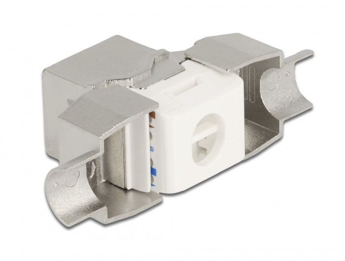 Delock Keystone Modul RJ45 Buchse zu LSA Cat.6A werkzeugfrei geschirmt