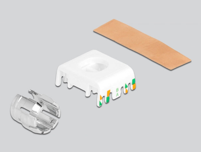 Delock Keystone Modul RJ45 Buchse zu LSA Cat.6A werkzeugfrei geschirmt