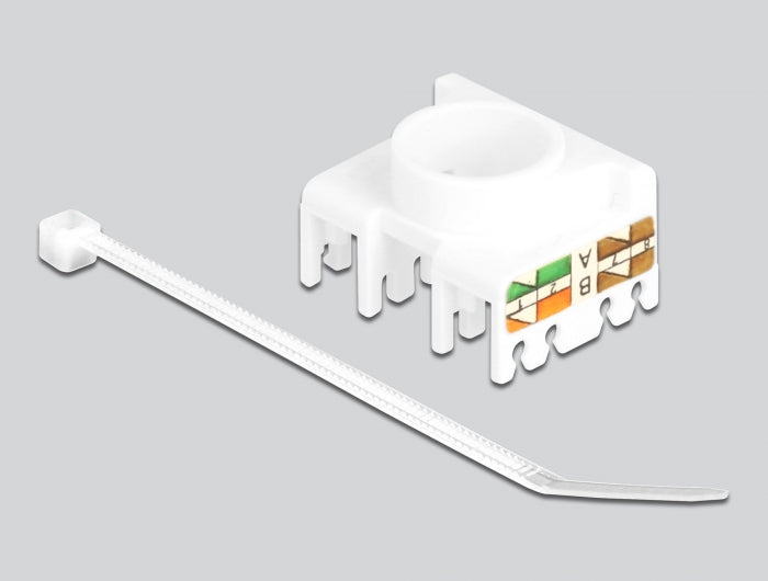 Delock Keystone Modul RJ45 Buchse zu LSA Cat.6A 180° werkzeugfrei