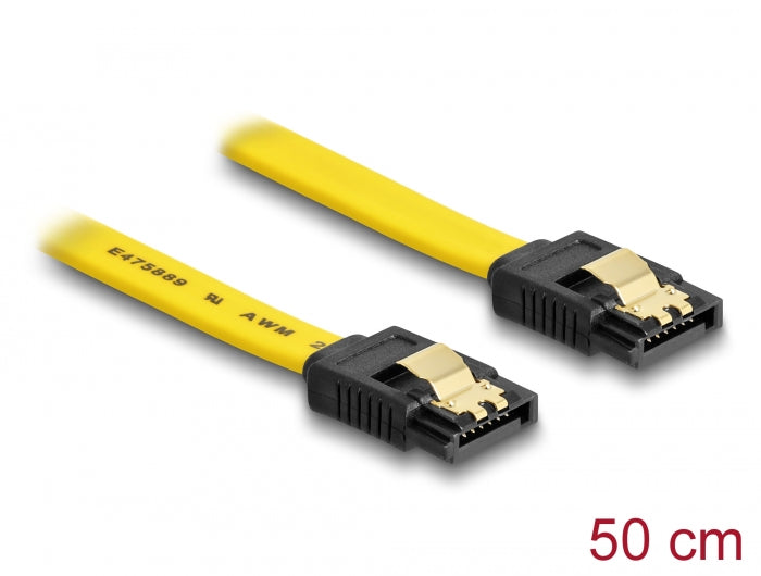 Delock SATA 6 Gb/s Kabel 50 cm gelb