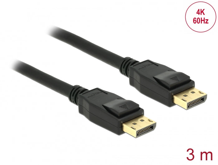 Delock Kabel DisplayPort 1.2 Stecker > DisplayPort Stecker 4K 3 m