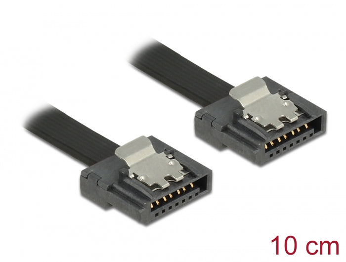 Delock SATA 6 Gb/s Kabel 10 cm schwarz FLEXI