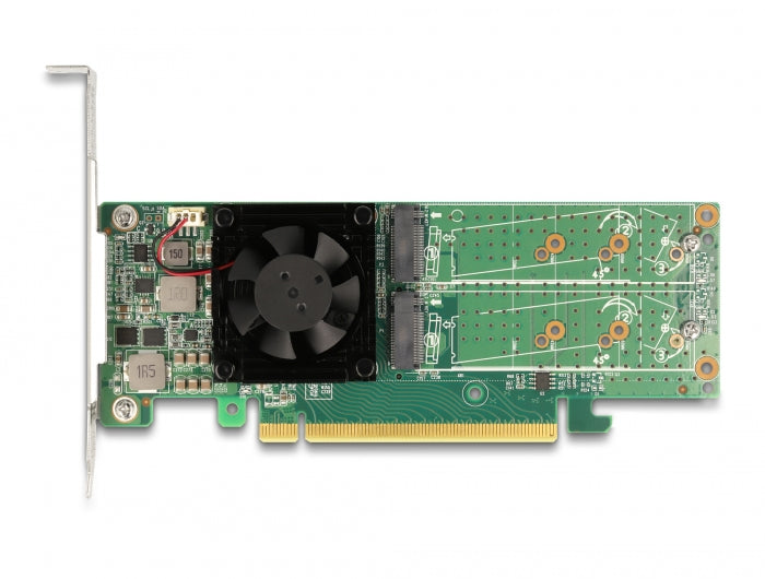 Delock PCI Express x16 Karte zu 4 x intern NVMe M.2 Key M - Low Profile Formfaktor