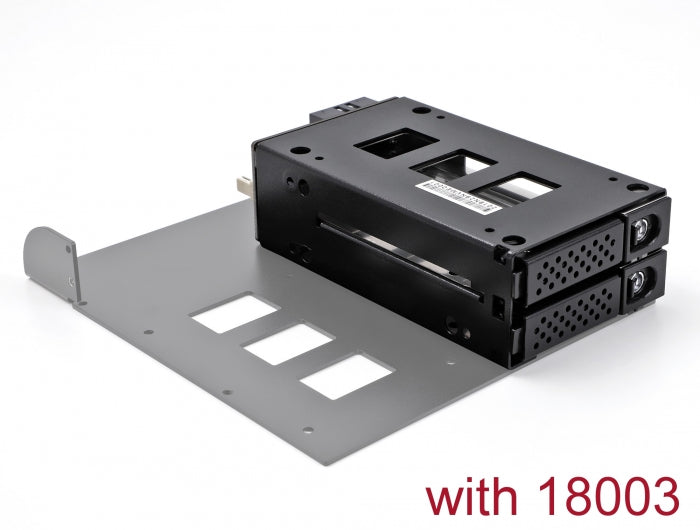 Delock Slim Bay Wechselrahmen für 2 x 2.5″ U.2 NVMe SSD mit 5.25″ Rahmen