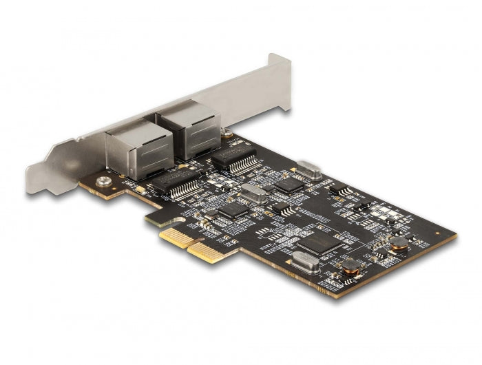 Delock PCI Express x2 Netzwerkkarte 2,5 Gigabit LAN 2 x RJ45 i225