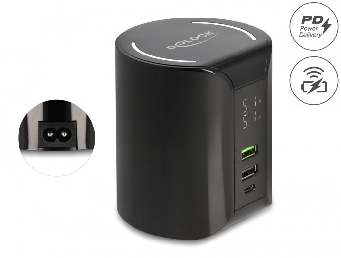 Delock USB und kabelloses Ladegerät 1 x USB Type-C™ PD + 2 x USB Typ-A mit 58 W