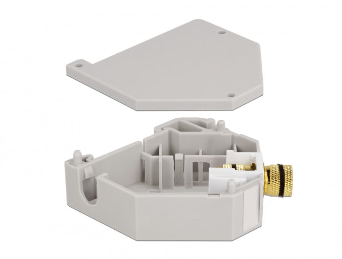 Delock Hutschienenadapter mit Keystone Polklemme zu Polklemme
