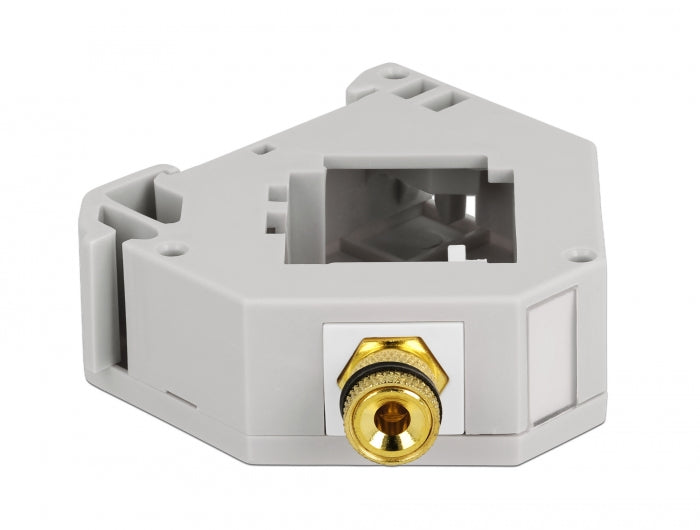 Delock Hutschienenadapter mit Keystone Polklemme zu Polklemme