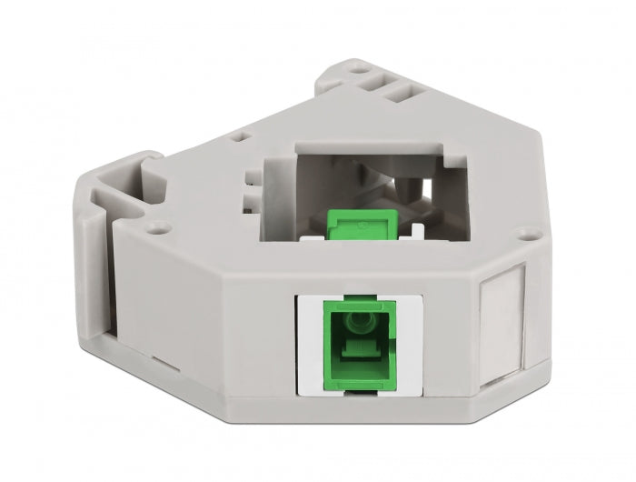 Delock Hutschienenadapter mit Keystone SC Simplex Buchse zu SC Simplex Buchse grün