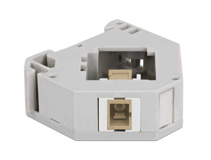 Delock Hutschienenadapter mit Keystone SC Simplex Buchse zu SC Simplex Buchse beige