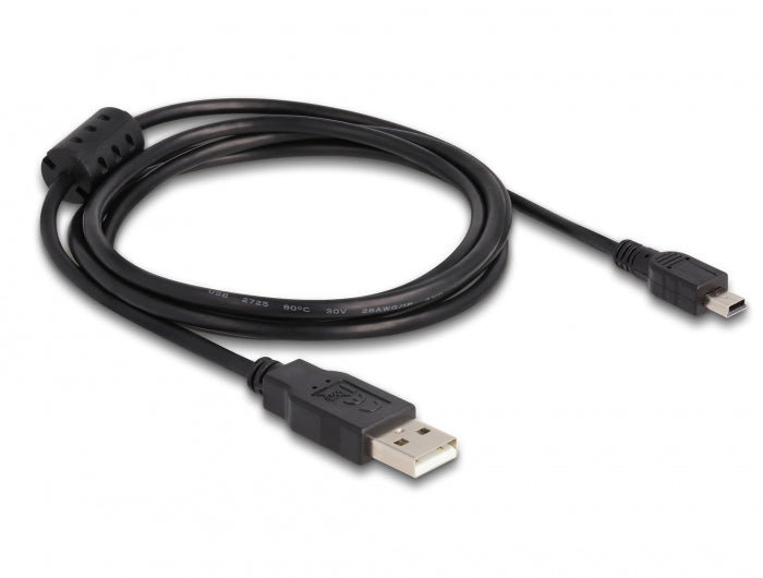 Delock Kabel USB 2.0 Typ-A Stecker > USB 2.0 Mini-B Stecker 1,5 m schwarz