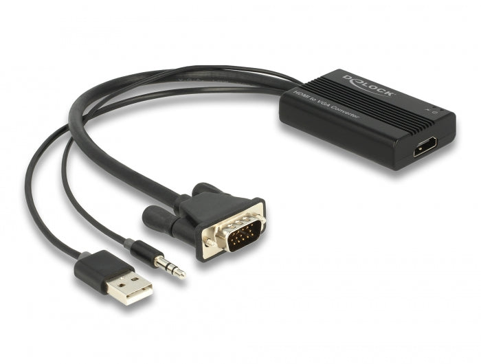 Delock HDMI zu VGA Adapter mit Audio 25 cm