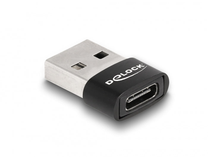 Delock USB 2.0 Adapter USB Typ-A Stecker zu USB Type-C™ Buchse schwarz