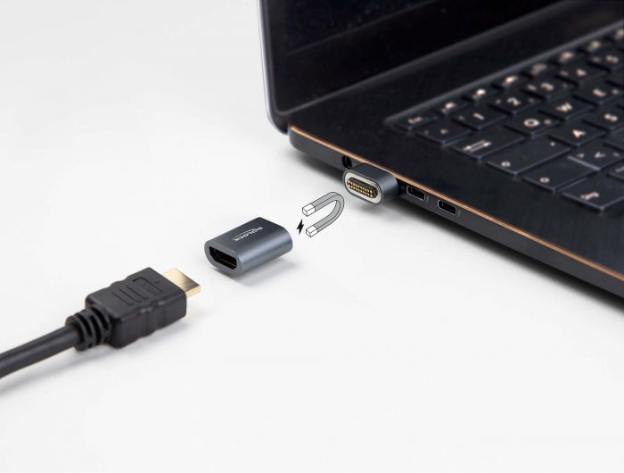 Delock HDMI Adapter Stecker zu Buchse 8K 60 Hz magnetisch