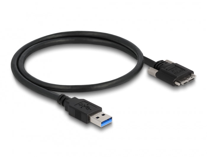 Delock USB 5 Gbps Kabel Typ-A Stecker zu Typ Micro-B Stecker mit Schrauben 0,5 m