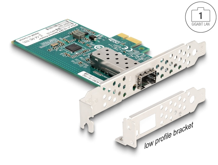 Delock PCI Express x1 Netzwerkkarte Gigabit LAN 1 x SFP i210