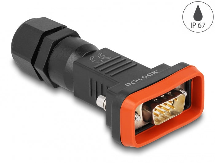 Delock D-Sub 9 Pin Stecker mit Gehäuse IP67 wasserfest
