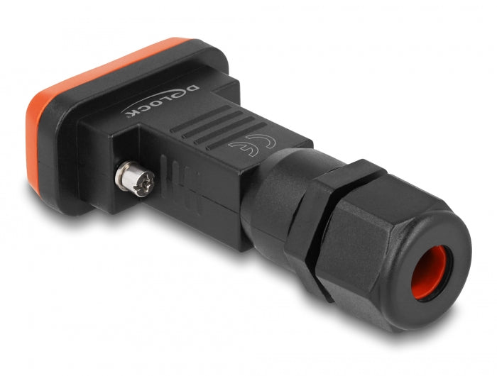 Delock D-Sub 9 Pin Stecker mit Gehäuse IP67 wasserfest