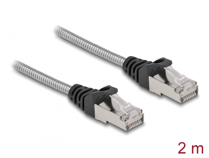 Delock RJ45 Kabel Cat.6A U/FTP mit Metallmantel 2 m