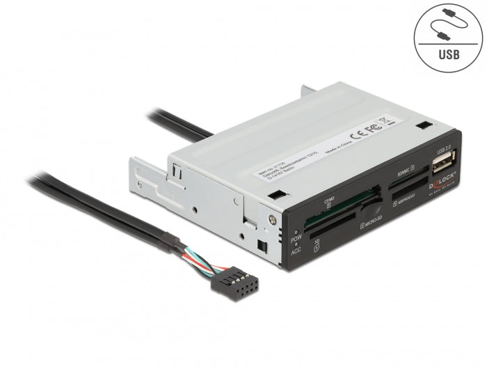 Delock 3.5″ USB 2.0 Card Reader 5 Slot + 1 x USB 2.0 Typ-A Buchse