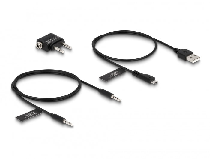 Delock Bluetooth 5.0 Kopfhörer Over-Ear faltbar mit integriertem Mikrofon und intensivem Bass, bis zu 20 Stunden Laufzeit