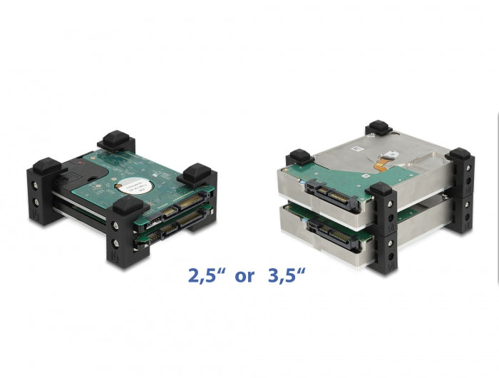 Delock Festplattenhalterung für 2.5″ und 3.5″ HDD / SSD