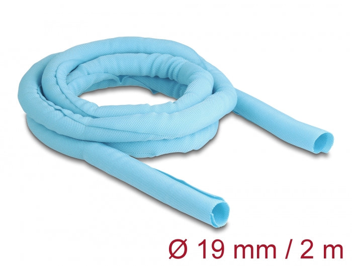 Delock Gewebeschlauch selbstschließend hitzebeständig 2 m x 19 mm blau