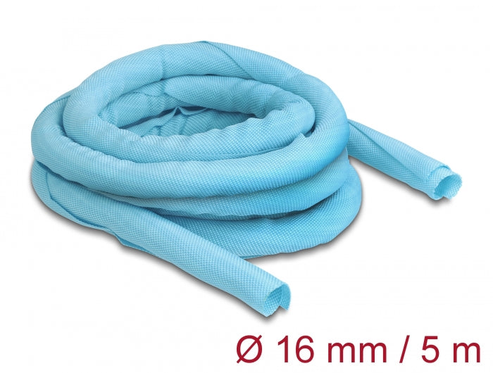 Delock Gewebeschlauch selbstschließend hitzebeständig 5 m x 16 mm blau