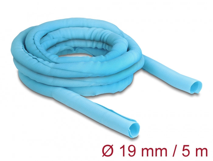 Delock Gewebeschlauch selbstschließend hitzebeständig 5 m x 19 mm blau