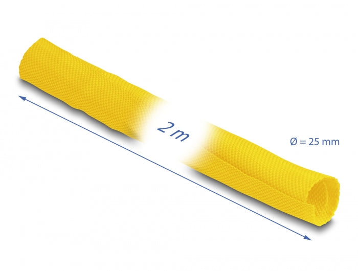 Delock Gewebeschlauch selbstschließend hitzebeständig 2 m x 25 mm gelb