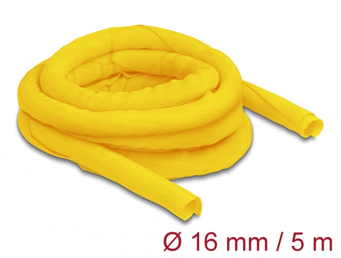 Delock Gewebeschlauch selbstschließend hitzebeständig 5 m x 16 mm gelb